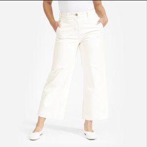 Everlane The Wide-Leg Crop Pant in Bone